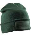 RC927X Result Recycled Double Knit Printers Beanie Bottle Green colour image